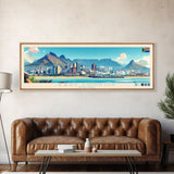 East London, South Africa Travel Poster Panoramic Canvas Print, East London, South Africa Painting, South Africa Art, East London Travel Art, Guest Room Painting