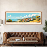 Huambo, Angola Panoramic Travel Poster Canvas Print, Huambo, Angola Painting, Angola Art, Huambo Travel Art, Living Room Painting