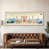 Hyderabad, India Panoramic Travel Poster Canvas Print, Hyderabad, India Painting, India Art, Hyderabad Travel Art, Guest Room Painting