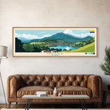 Ibarra, Ecuador Panoramic Travel Poster Canvas Print, Ibarra, Ecuador Painting, Ecuador Art, Ibarra Panoramic Travel Art, Travel Painting