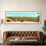 Jijiga, Ethiopia Panoramic Travel Poster Canvas Print, Jijiga, Ethiopia Painting, Ethiopia Art, Jijiga Travel Art, Guest Room Painting