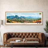 Panoramic Travel Poster Jimma, Ethiopia Canvas Print, Jimma, Ethiopia Painting, Ethiopia Art, Jimma Travel Art, Guest Room Painting