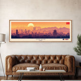 Jinan, China Panoramic Travel Poster Canvas Print, Jinan, China Painting, China Art, Jinan Panoramic Travel Art, Travel Painting