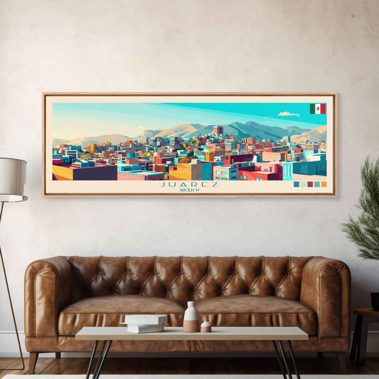 Juiz de Fora, Brazil Panoramic Travel Poster Canvas Print, Juiz de Fora, Brazil Painting, Brazil Art, Juiz de Fora Panoramic Travel Art, Travel Painting