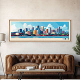 Kinshasa, Congo Travel Poster Panoramic Canvas Print, Kinshasa, Congo Painting, Congo Art, Kinshasa Travel Art, Guest Room Painting