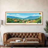 Kousseri, Cameroon Travel Poster Panoramic Canvas Print, Kousseri, Cameroon Painting, Cameroon Art, Kousseri Travel Art, Guest Room Painting