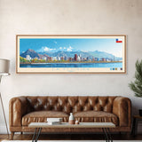 La Florida, Chile Panoramic Travel Poster Canvas Print, La Florida, Chile Painting, Chile Art, La Florida Travel Art, Living Room Painting