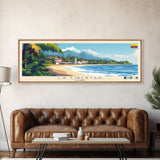 La Libertad, Ecuador Travel Poster Panoramic Canvas Print, La Libertad, Ecuador Painting, Ecuador Art, La Libertad Travel Art, Guest Room Painting