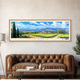 La Rioja, Argentina Panoramic Travel Poster Canvas Print, La Rioja, Argentina Painting, Argentina Art, La Rioja Panoramic Travel Art, Travel Painting