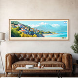 Lanus, Argentina Travel Poster Panoramic Canvas Print, Lanus, Argentina Painting, Argentina Art, Lanus Travel Art, Guest Room Painting