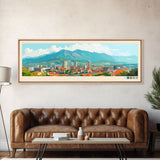 Lubango, Angola Panoramic Travel Poster Canvas Print, Lubango, Angola Painting, Angola Art, Lubango Panoramic Travel Art, Travel Painting