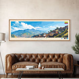 Panoramic Travel Poster Machala, Ecuador Canvas Print, Machala, Ecuador Painting, Ecuador Art, Machala Travel Art, Guest Room Painting