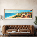 Matola, Mozambique Panoramic Travel Poster Canvas Print, Matola, Mozambique Painting, Mozambique Art, Matola Panoramic Travel Art, Travel Painting