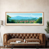 Mbandaka, Congo Panoramic Travel Poster Canvas Print, Mbandaka, Congo Painting, Congo Art, Mbandaka Travel Art, Guest Room Painting