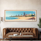 Mercedes, Uruguay Travel Poster Panoramic Canvas Print, Mercedes, Uruguay Painting, Uruguay Art, Mercedes Travel Art, Guest Room Painting