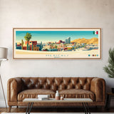 Mexicali, Mexico Panoramic Travel Poster Canvas Print, Mexicali, Mexico Painting, Mexico Art, Mexicali Panoramic Travel Art, Travel Painting