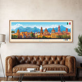 Morelia, Mexico Panoramic Travel Poster Canvas Print, Morelia, Mexico Painting, Mexico Art, Morelia Travel Art, Living Room Painting