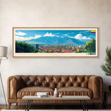 Neiva, Colombia Panoramic Travel Poster Canvas Print, Neiva, Colombia Painting, Colombia Art, Neiva Panoramic Travel Art, Travel Painting