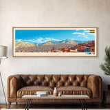 Oruro, Bolivia Panoramic Travel Poster Canvas Print, Oruro, Bolivia Painting, Bolivia Art, Oruro Panoramic Travel Art, Travel Painting