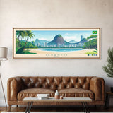 Osasco, Brazil Panoramic Travel Poster Canvas Print, Osasco, Brazil Painting, Brazil Art, Osasco Travel Art, Living Room Painting