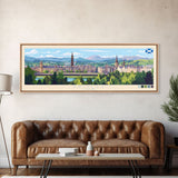 Panoramic Travel Poster Paisley, Scotland Canvas Print, Paisley, Scotland Painting, Scotland Art, Paisley Travel Art, Guest Room Painting