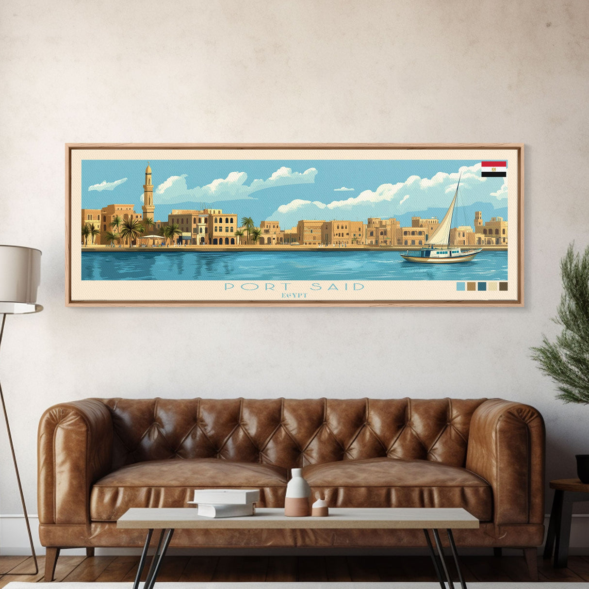 Porto Alegre, Brazil Panoramic Travel Poster Canvas Print, Porto Alegre, Brazil Painting, Brazil Art, Porto Alegre Travel Art, Living Room Painting