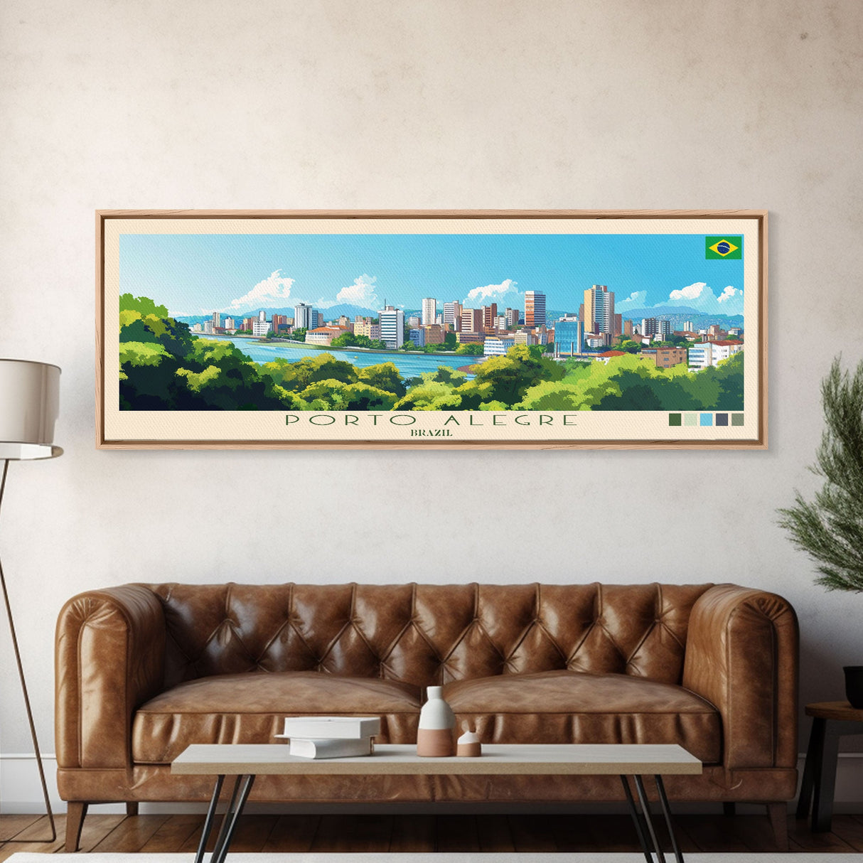 Port Said, Egypt Travel Poster Panoramic Canvas Print, Port Said, Egypt Painting, Egypt Art, Port Said Travel Art, Guest Room Painting