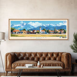 Panoramic Travel Poster Posadas, Argentina Canvas Print, Posadas, Argentina Painting, Argentina Art, Posadas Travel Art, Guest Room Painting