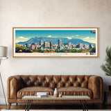 Pretoria, South Africa Panoramic Travel Poster Canvas Print, Pretoria, South Africa Painting, South Africa Art, Pretoria Travel Art, Living Room Painting