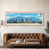 Randburg, South Africa Panoramic Travel Poster Canvas Print, Randburg, South Africa Painting, South Africa Art, Randburg Travel Art, Guest Room Painting