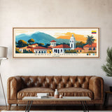 Santo Domingo, Ecuador Panoramic Travel Poster Canvas Print, Santo Domingo, Ecuador Painting, Ecuador Art, Santo Domingo Travel Art, Guest Room Painting