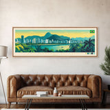 Panoramic Travel Poster Sao Bernardo do Campo, Brazil Canvas Print, Sao Bernardo do Campo, Brazil Painting, Brazil Art, Sao Bernardo do Campo Travel Art, Guest Room Painting