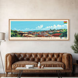 Sekondi-Takoradi, Ghana Panoramic Travel Poster Canvas Print, Sekondi-Takoradi, Ghana Painting, Ghana Art, Sekondi-Takoradi Panoramic Travel Art, Travel Painting