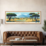 Shashamane, Ethiopia Travel Poster Panoramic Canvas Print, Shashamane, Ethiopia Painting, Ethiopia Art, Shashamane Travel Art, Guest Room Painting