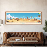 Touba, Senegal Travel Poster Panoramic Canvas Print, Touba, Senegal Painting, Senegal Art, Touba Travel Art, Guest Room Painting