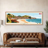 Tumbes, Peru Panoramic Travel Poster Canvas Print, Tumbes, Peru Painting, Peru Art, Tumbes Travel Art, Guest Room Painting