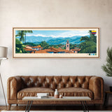 Valledupar, Colombia Travel Poster Panoramic Canvas Print, Valledupar, Colombia Painting, Colombia Art, Valledupar Travel Art, Guest Room Painting