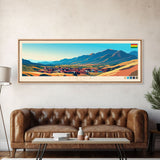 Viacha, Bolivia Panoramic Travel Poster Canvas Print, Viacha, Bolivia Painting, Bolivia Art, Viacha Travel Art, Guest Room Painting