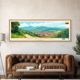 Villavicencio, Colombia Travel Poster Panoramic Canvas Print, Villavicencio, Colombia Painting, Colombia Art, Villavicencio Travel Art, Guest Room Painting