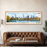 Windsor, Canada Panoramic Travel Poster Canvas Print, Windsor, Canada Painting, Canada Art, Windsor Panoramic Travel Art, Travel Painting