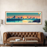 Yamoussoukro, Ivory Coast Travel Poster Panoramic Canvas Print, Yamoussoukro, Ivory Coast Painting, Ivory Coast Art, Yamoussoukro Travel Art, Guest Room Painting