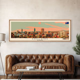 Adelaide, Australia Panoramic Canvas Print, Adelaide, Australia Painting, Australia Art, Adelaide Travel Poster, Travel Art, Guest Room Painting