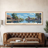 Albury–Wodonga, Australia Panoramic Canvas Print, Albury–Wodonga, Australia Painting, Australia Art, Albury–Wodonga Travel Poster, Travel Art, Housewarming Gift