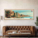 Alexandria, Egypt Panoramic Canvas Print, Alexandria, Egypt Painting, Egypt Art, Alexandria Travel Poster, Travel Art, Guest Room Painting