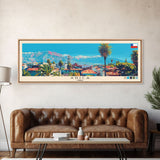 Arica, Chile Panoramic Canvas Print, Arica, Chile Painting, Chile Art, Arica Travel Poster, Travel Art, Guest Room Painting