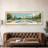 Ashgabat, Turkmenistan Panoramic Canvas Print, Ashgabat, Turkmenistan Painting, Turkmenistan Art, Ashgabat Travel Poster, Travel Art, Guest Room Painting