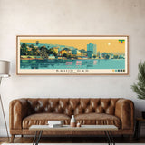 Bahir Dar, Ethiopia Panoramic Canvas Print, Bahir Dar, Ethiopia Painting, Ethiopia Art, Bahir Dar Travel Poster, Travel Art, Guest Room Painting