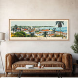 Benguela, Angola Panoramic Canvas Print, Benguela, Angola Painting, Angola Art, Benguela Travel Poster, Travel Art, Vacation Gift