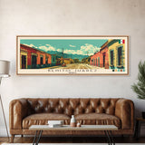 Benito Juarez, Mexico Panoramic Canvas Print, Benito Juarez, Mexico Painting, Mexico Art, Benito Juarez Travel Poster, Travel Art, Living Room Painting