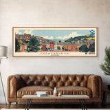 Coatbridge, Scotland Panoramic Canvas Print, Coatbridge, Scotland Painting, Scotland Art, Coatbridge Travel Poster, Travel Art, Guest Room Painting